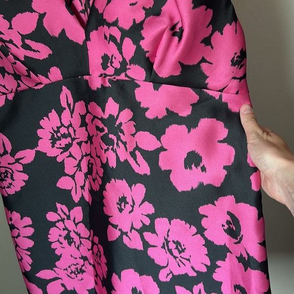 Milly Pink Floral Sleeveless Mini Dress Cocktail Party Wedding size 14 - Picture 3 of 8